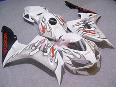 Flame - White Silver Fairings and Bodywork For 2006-2007 CBR1000RR #LF7242