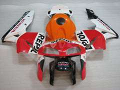 Repsol - Red Orange White Fairings and Bodywork For 2005-2006 CBR600RR #LF4442