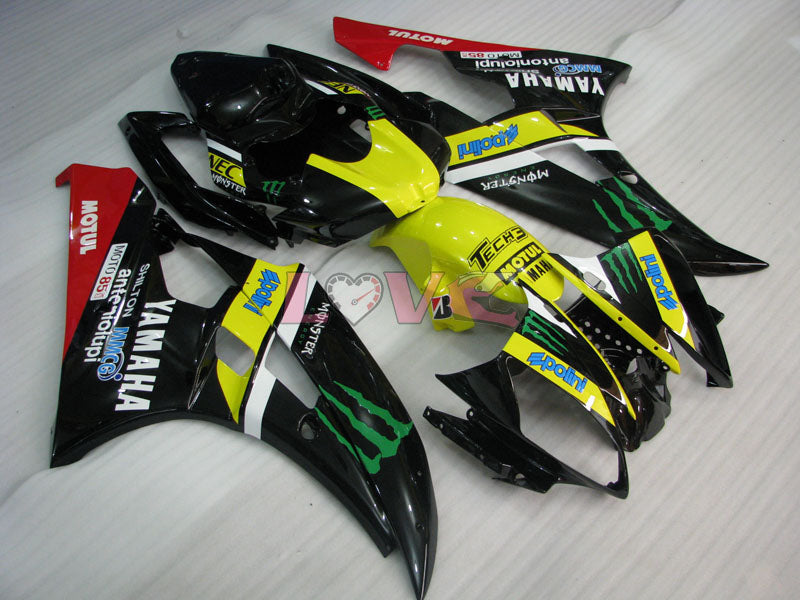 Monster - Red Yellow Black Fairings and Bodywork For 2006-2007 YZF-R6 #LF3480