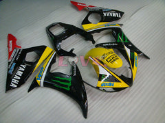 Monster - Red Yellow Black Fairings and Bodywork For 2003-2004 YZF-R6 #LF3556