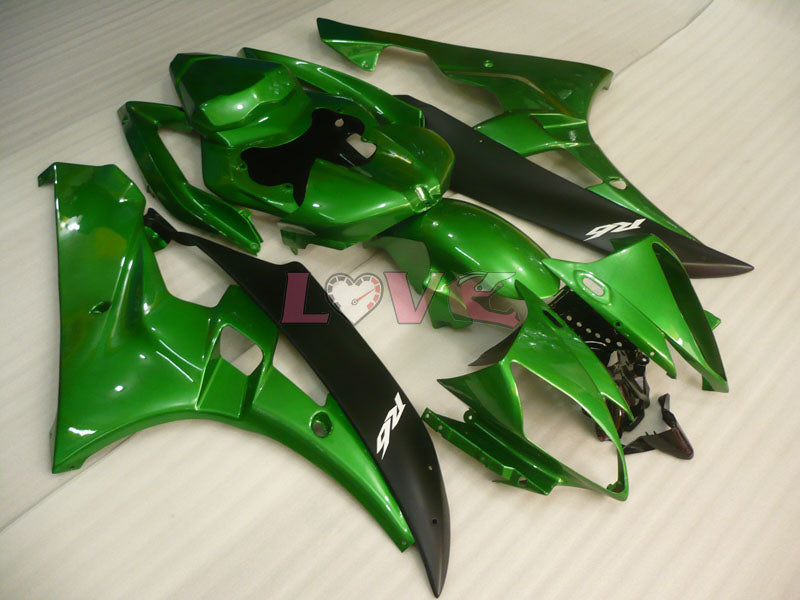 Factory Style - Green Black Fairings and Bodywork For 2006-2007 YZF-R6 #LF3472