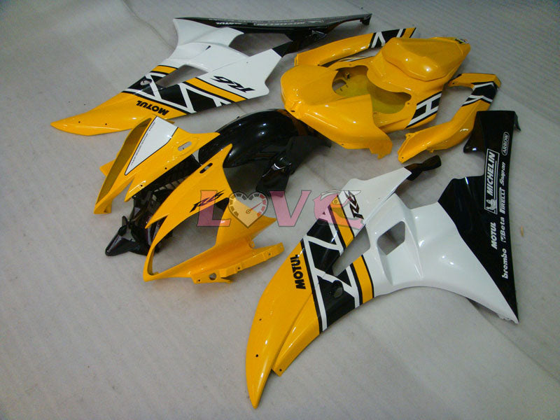 MOTUL - Yellow Black Fairings and Bodywork For 2006-2007 YZF-R6 #LF3438