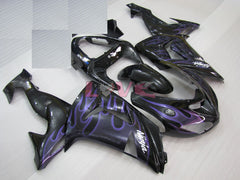Flame - Purple Black Fairings and Bodywork For 2006-2007 NINJA ZX-10R #LF3263
