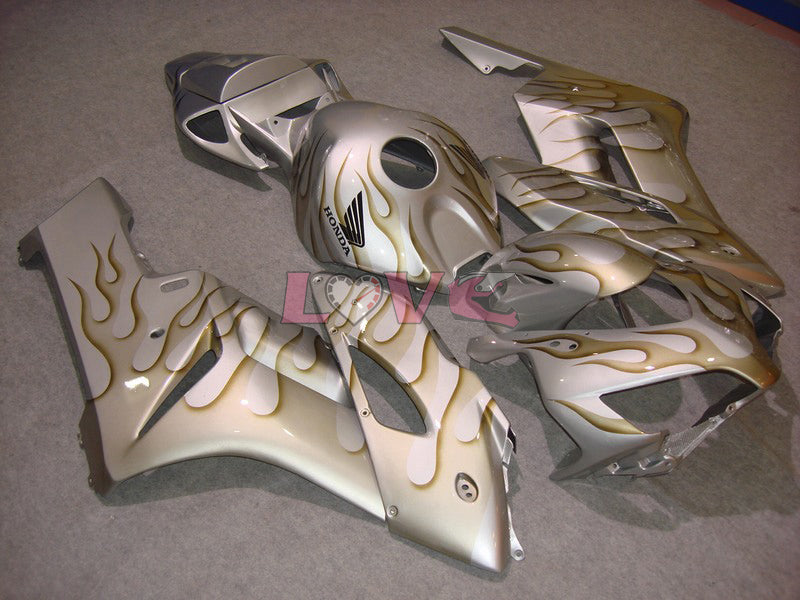 Flame - Yellow Silver Fairings and Bodywork For 2004-2005 CBR1000RR #LF7340