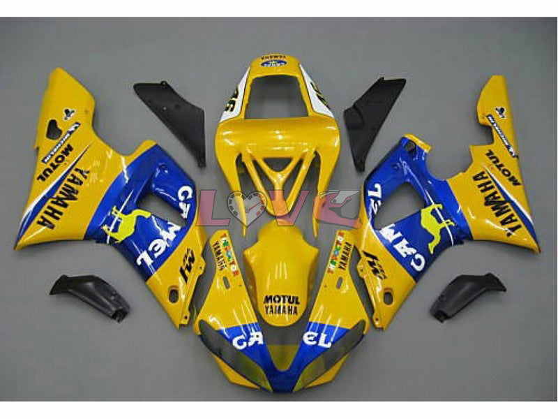 Camel - Yellow Blue Fairings and Bodywork For 2000-2001 YZF-R1 #LF7072