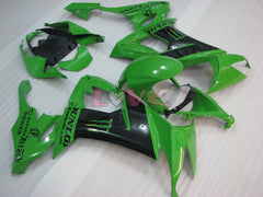 Monster - Green Black Fairings and Bodywork For 2008-2010 NINJA ZX-10R #LF3246