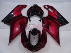 Factory Style - Red wine Black Fairings and Bodywork For 2008-2013 848 #LF3154