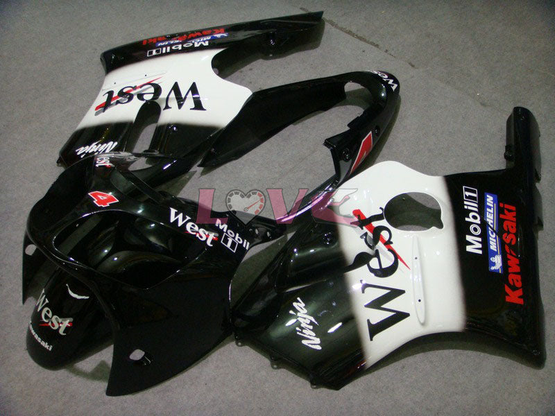West - White Black Fairings and Bodywork For 2002-2005 NINJA ZX-12R #LF4833