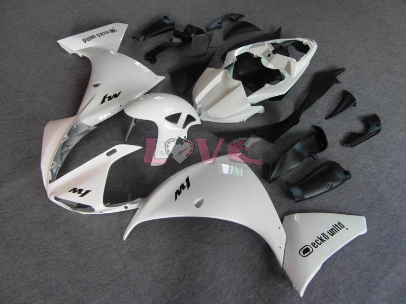 Factory Style - White Black Fairings and Bodywork For 2009-2011 YZF-R1 #LF6936