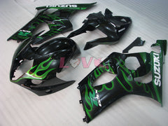 Flame - Green Black Fairings and Bodywork For 2003-2004 GSX-R1000 #LF6033