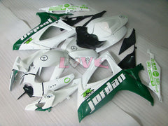 Jordan - Green White Fairings and Bodywork For 2006-2007 GSX-R750 #LF6536