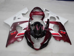Factory Style - Red wine White Fairings and Bodywork For 2004-2005 GSX-R600 #LF4120