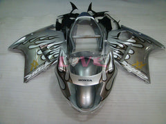 Flame - Black Silver Fairings and Bodywork For 1996-2007 CBR1100XX #LF5134