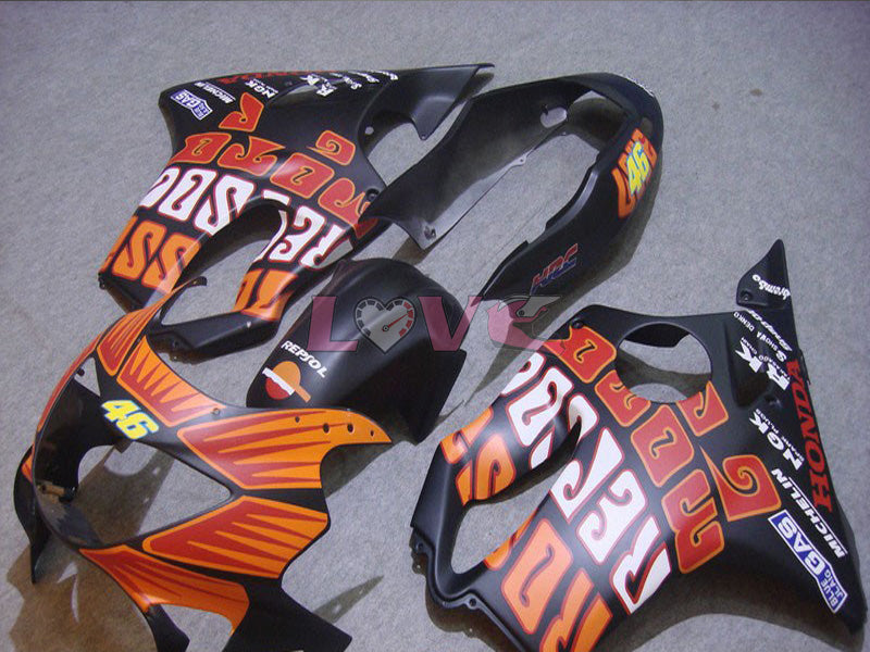 Rossi - Red Black Matte Fairings and Bodywork For 1999-2000 CBR600F4 #LF7682