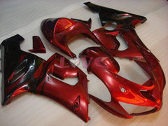 Flame - Red Black Fairings and Bodywork For 2005-2006 NINJA ZX-6R #LF5995