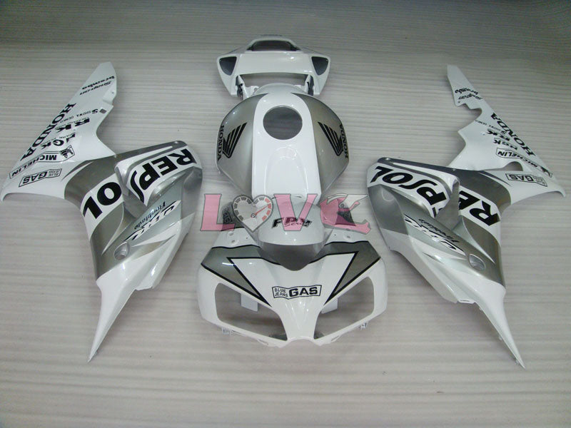 Repsol - White Silver Fairings and Bodywork For 2006-2007 CBR1000RR #LF7188