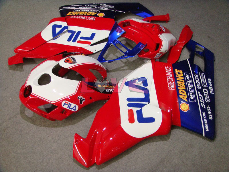 FILA - Red White Fairings and Bodywork For 2005-2006 749 #LF5707