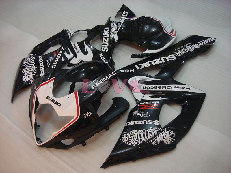 Beacon - White Black Fairings and Bodywork For 2005-2006 GSX-R1000 #LF5934
