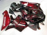 Flame - Red Black Fairings and Bodywork For 2005-2006 CBR600RR #LF7578