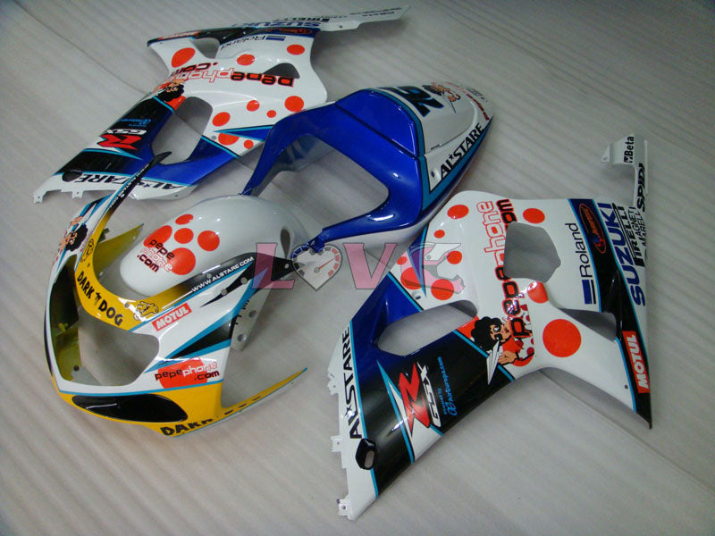 Dark Dog - Blue White Fairings and Bodywork For 2001-2003 GSX-R600 #LF6796