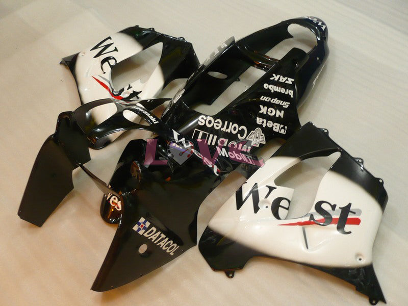 West - White Black Fairings and Bodywork For 1998-1999 NINJA ZX-9R #LF4925