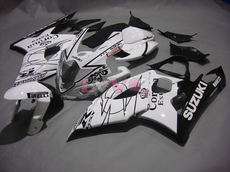 Corona - White Black Fairings and Bodywork For 2005-2006 GSX-R1000 #LF5926