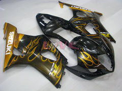 Flame - Yellow Black Fairings and Bodywork For 2003-2004 GSX-R1000 #LF6027