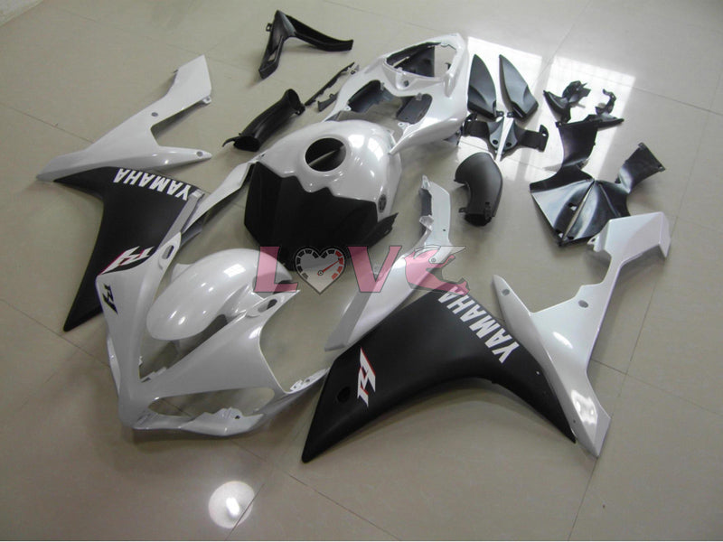 Factory Style - White Black Fairings and Bodywork For 2007-2008 YZF-R1 #LF6954