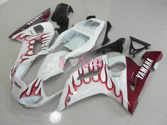 Flame - Red White Fairings and Bodywork For 1998-2002 YZF-R6 #LF6841