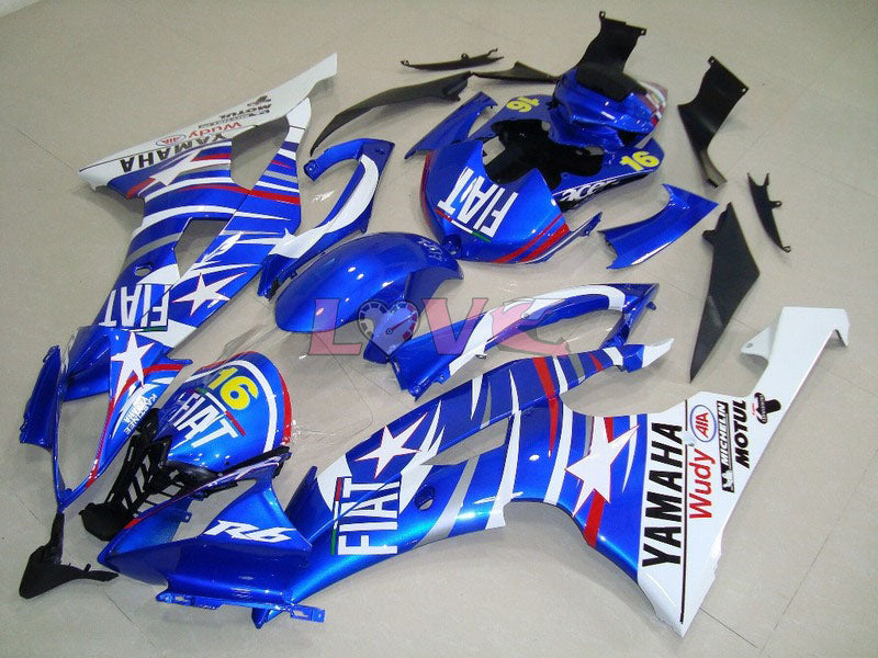 FILA MOTUL - Blue White Fairings and Bodywork For 2008-2016 YZF-R6 #LF6869