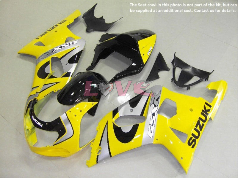 Factory Style - Yellow Silver Fairings and Bodywork For 2001-2003 GSX-R600 #LF6749