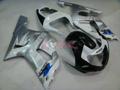 Factory Style - White Black Silver Fairings and Bodywork For 2000-2002 GSX-R1000 #LF4153