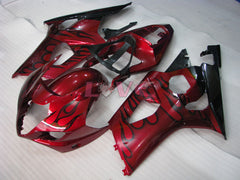 Flame - Red Black Fairings and Bodywork For 2003-2004 GSX-R1000 #LF6026