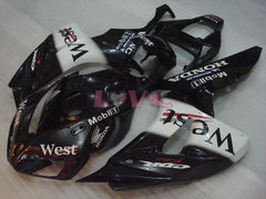 West - White Black Fairings and Bodywork For 2006-2007 CBR1000RR #LF7177