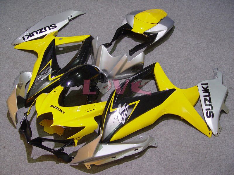 Factory Style - Yellow Silver Fairings and Bodywork For 2008-2010 GSX-R750 #LF6417