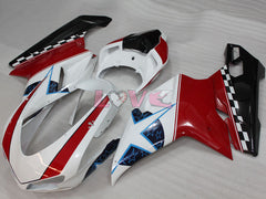 Customize - Red White Black Fairings and Bodywork For 2008-2013 848 #LF3146