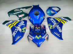 Movistar - Yellow Blue Fairings and Bodywork For 2008-2011 CBR1000RR #LF4327