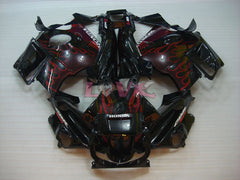 Flame - Red Black Fairings and Bodywork For 1991-1994 CBR600F2 #LF4887