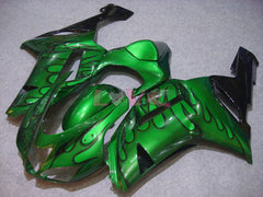 Flame - Green Fairings and Bodywork For 2007-2008 NINJA ZX-6R #LF5930