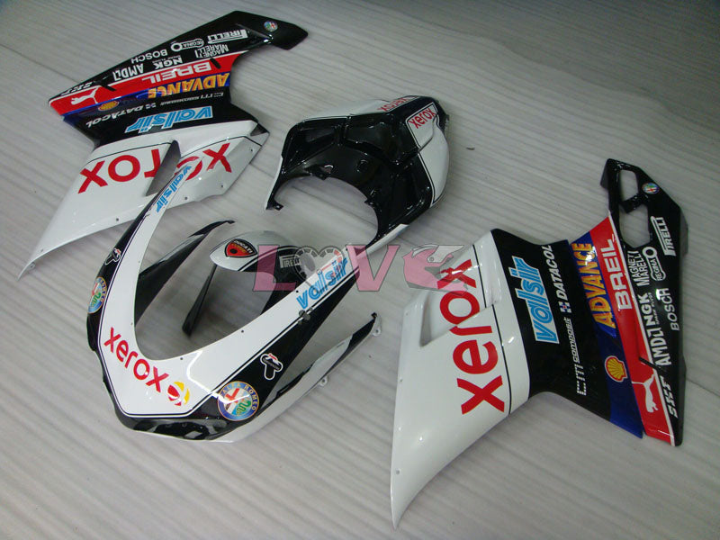 Xerox - White Black Fairings and Bodywork For 2007-2009 1098 #LF3127
