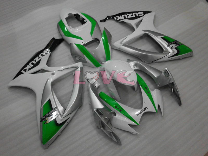 Factory Style - White Silver Fairings and Bodywork For 2006-2007 GSX-R600 #LF6336