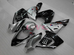 Monster - Black Silver Fairings and Bodywork For 2004-2005 Ninja ZX-10R #LF3273