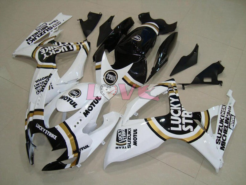Lucky Strike MICHELIN MOTUL - White Black Fairings and Bodywork For 2006-2007 GSX-R600 #LF6346