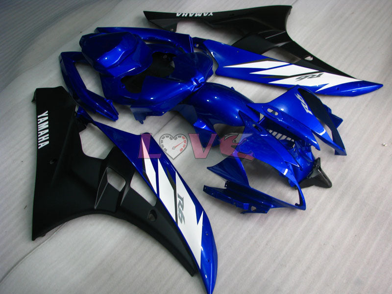 Factory Style - Blue Black Matte Fairings and Bodywork For 2006-2007 YZF-R6 #LF6879