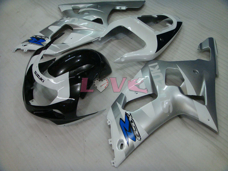 Factory Style - White Black Silver Fairings and Bodywork For 2000-2002 GSX-R1000 #LF4153