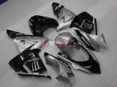 Monster - Black Silver Fairings and Bodywork For 2004-2005 Ninja ZX-10R #LF3273