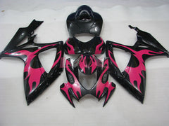 Flame - Red Black Fairings and Bodywork For 2006-2007 GSX-R600 #LF6353