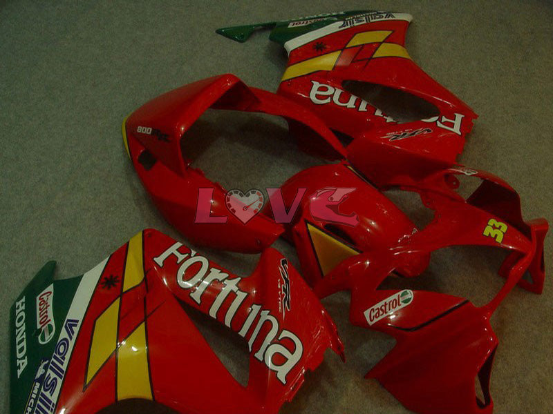 Castrol - Red Fairings and Bodywork For 1998-2001 VFR800 #LF5047