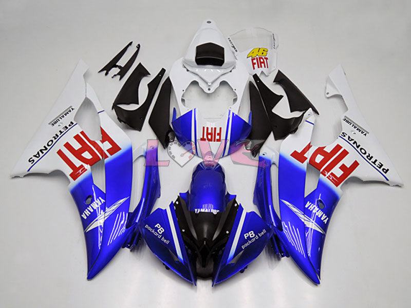 FIAT - Blue White Fairings and Bodywork For 2008-2016 YZF-R6 #LF4576