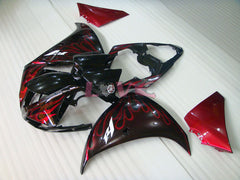 Flame - Red Black Fairings and Bodywork For 2009-2011 YZF-R1 #LF3636